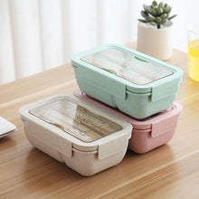 Load image into Gallery viewer, Wheat straw plastic bento boxes assorted colours
