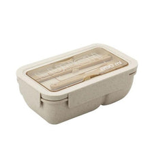 Load image into Gallery viewer, Wheat straw plastic bento box beige
