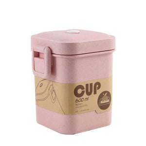 Wheat straw soup cup pink