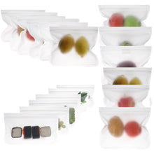 Load image into Gallery viewer, Reusable Silicone Food Storage Bags (6 and 12 pieces)
