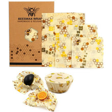 Load image into Gallery viewer, Reusable Beeswax Food Wraps (3 pieces)
